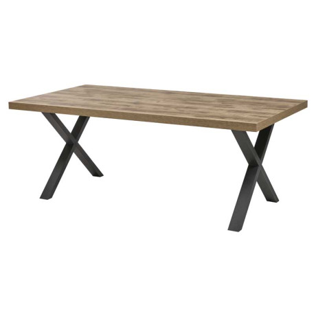 Table de repas 170 cm Chêne Miel/Noir - ADRIEN