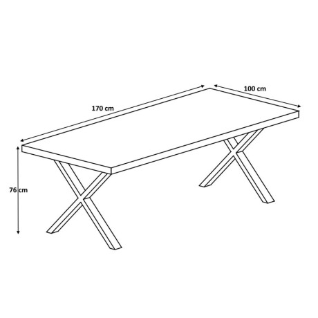 Table de repas 170 cm Chêne - CASSEL ambiance