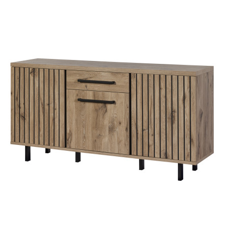 Buffet 3 portes 1 tiroir métal/bois 180 cm - GAND