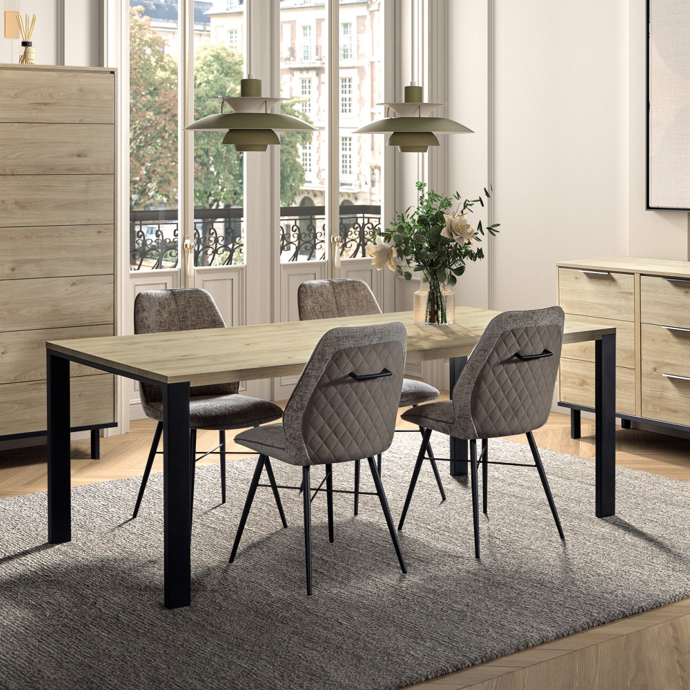 Table de repas 170 cm Bois Clair - LANDEN