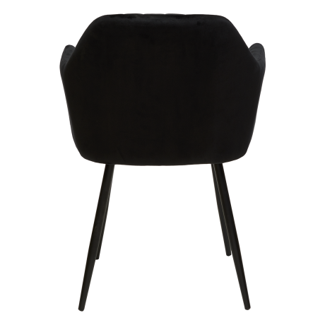 Duo de Chaises Effet Velours Noir - FORMAL