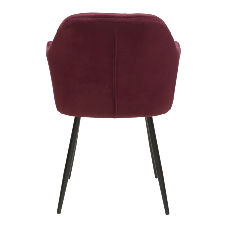 Duo de Chaises Vintage Effet Velours Bordeaux - WANDTE