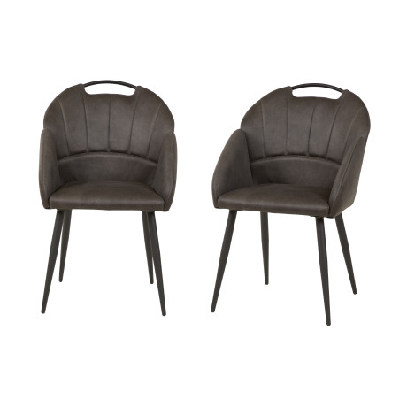 Duo de Chaises Anthracites - WANDTE