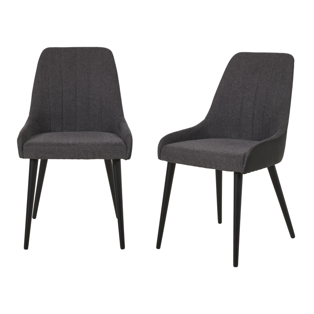 Chaises en Tissu Anthracite - WANDTE