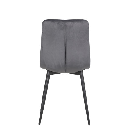 Quatuor de Chaises en Tissu Gris - WANDTE