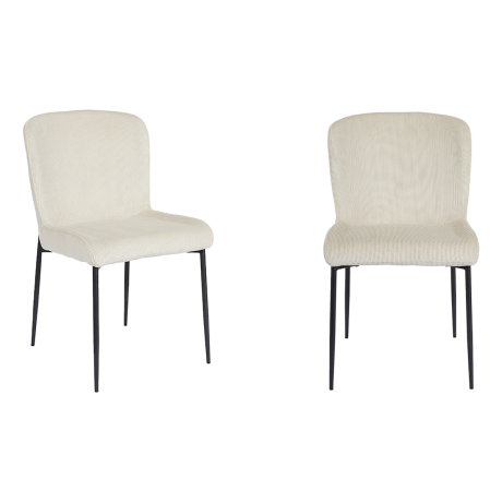 Duo de Chaises en Tissu Beige - WANDTE