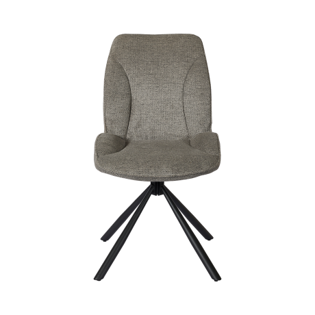 Duo de Chaises Rotatives Tissu mousse Gris - WANDTE