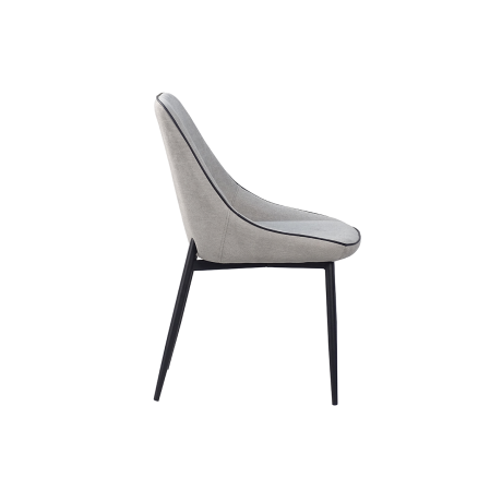 Quatuor de Chaises Tissu Gris - WANDTE