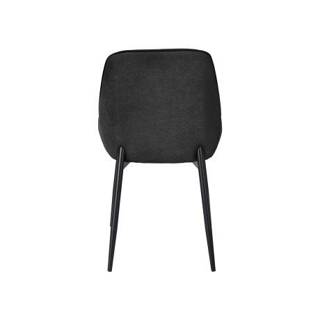 Quatuor de Chaises Tissu Noir - WANDTE