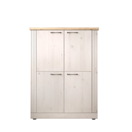 Meuble de rangement 4 portes Bois Clair - PAESE