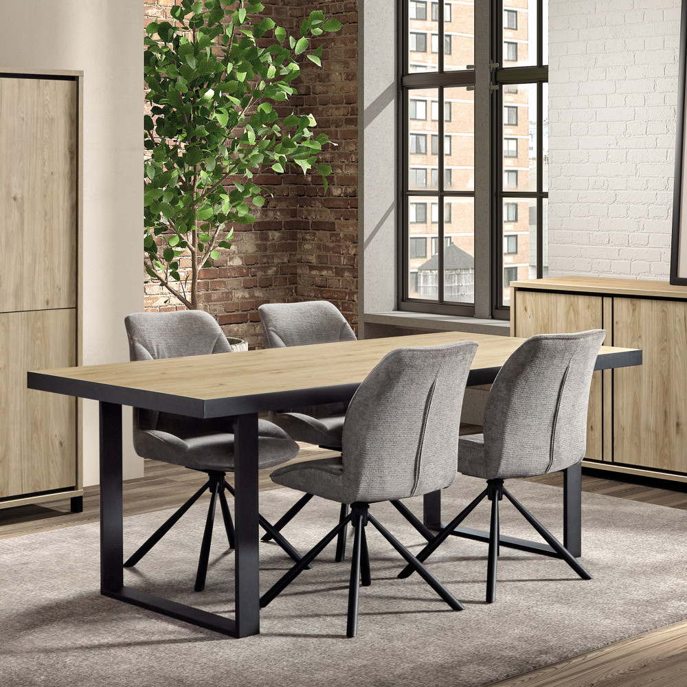 Table de repas 170 cm Bois Clair - BREZIA