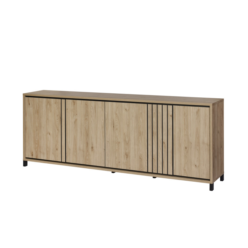 Buffet 5 Portes Bois Clair - BREZIA