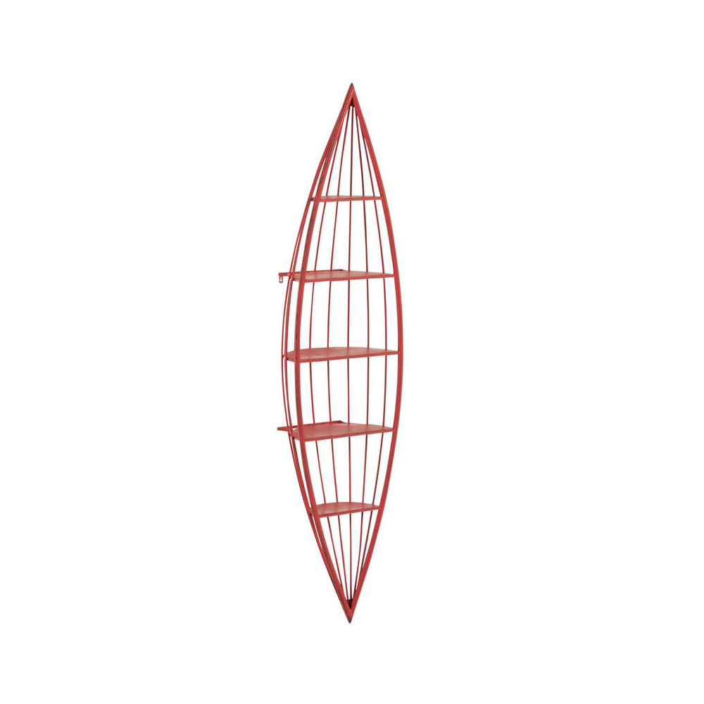 Étagère en forme de canoë Métal rouge - FLEURUS