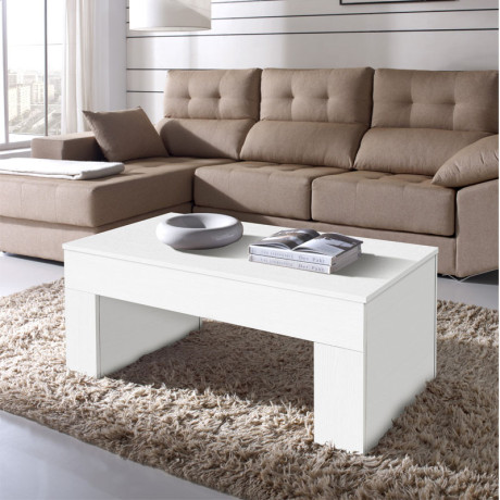 Table basse relevable Bois blanc - MOLY