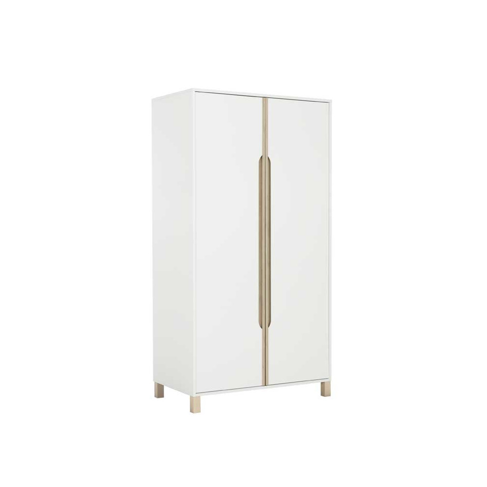 Armoire 2 Portes Battantes Blanc Bois Ciel Chambre Bebe