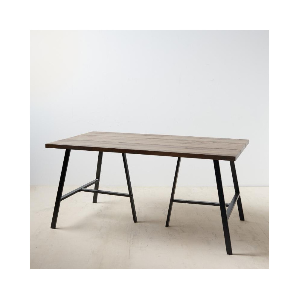 Table de repas 160 cm Bois/Métal - GIDAN