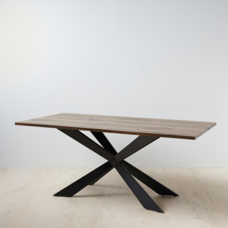 Table de repas 180 cm Bois/Métal - GIDAN