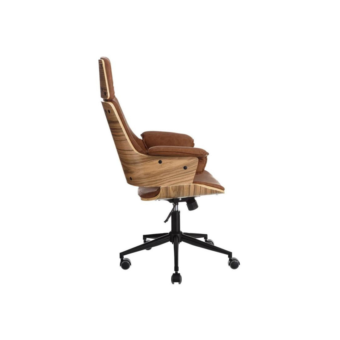 Fauteuil De Bureau Simili Cuir Marron Concorde Univers Du Bureau