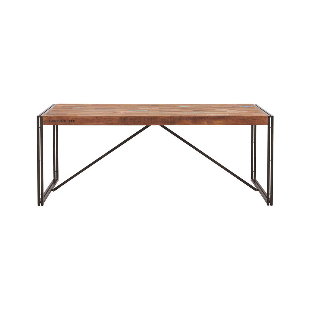 Table de repas en bois rectangle 200 cm - INDUSTRY