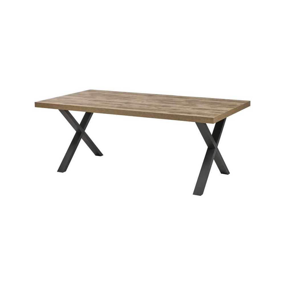 Table de repas 170 cm Chêne Miel/Métal - STERA N°2