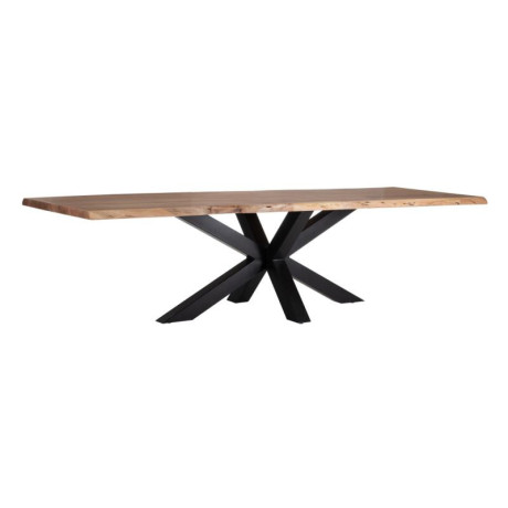 Table de repas rectangulaire 300 cm Bois/Noir - LAMIA