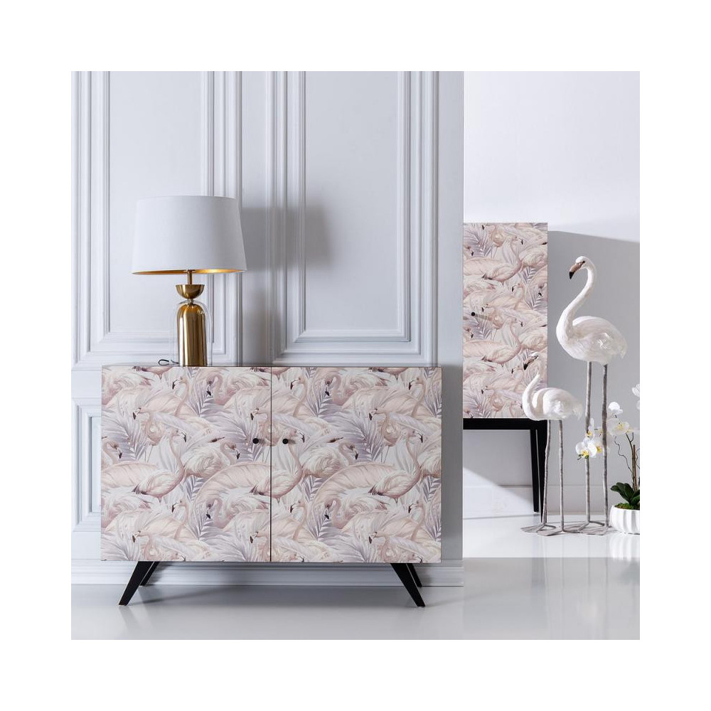 Buffet 2 portes Flamands Roses/Bois - FLAMENCO