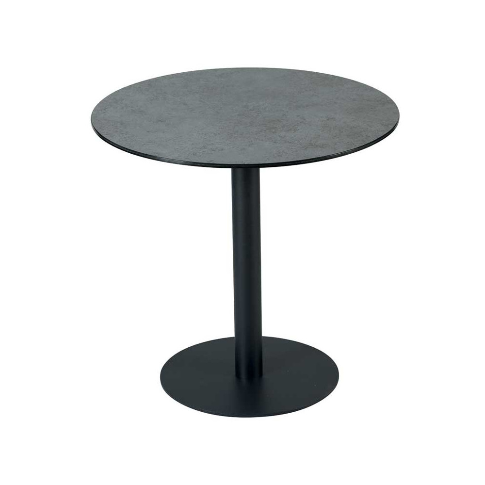 Table de repas ronde anthracite mat - ALINA