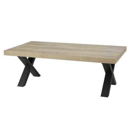 Table basse rectangulaire Chêne/Noir - CORI