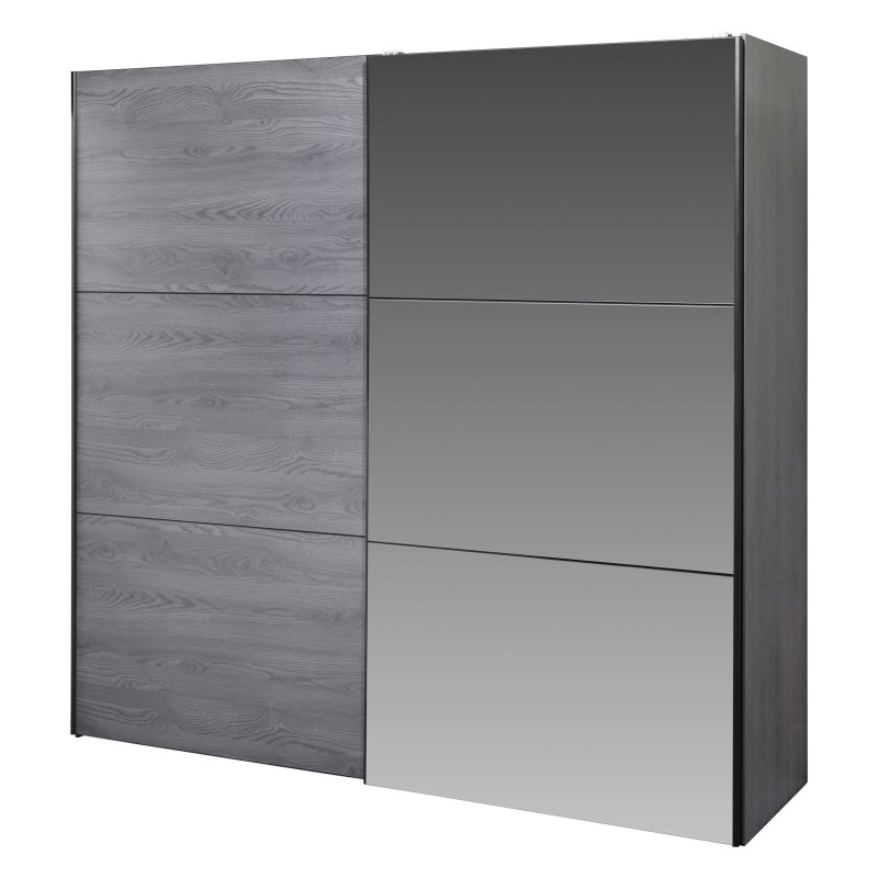 Armoire 2 portes coulissantes Gris