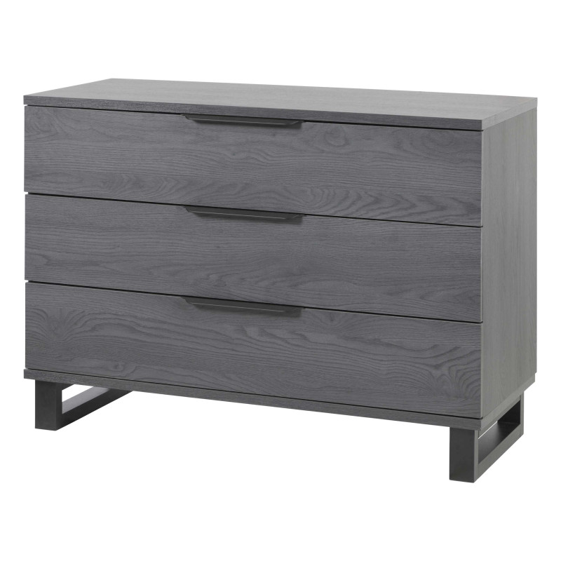 Commode 3 tiroirs Gris