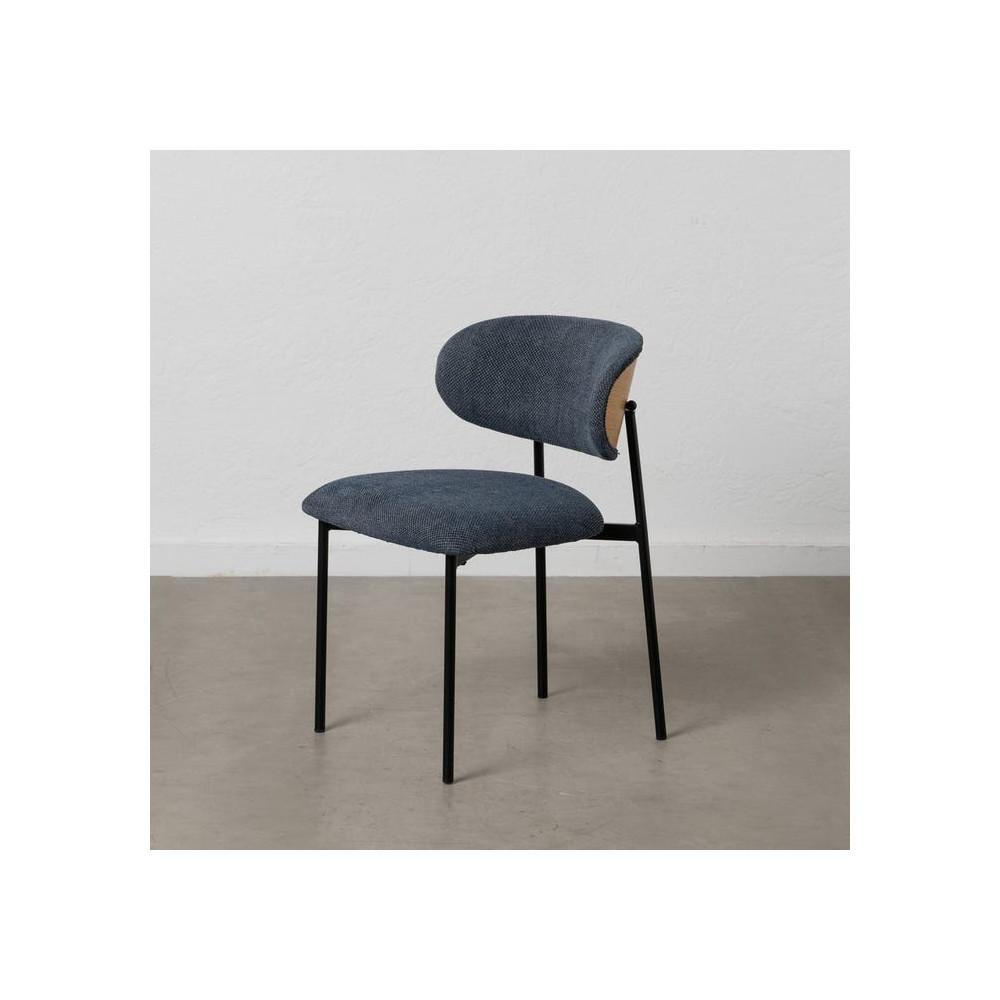 Quatuor de chaises Tissu bleu - PEPE